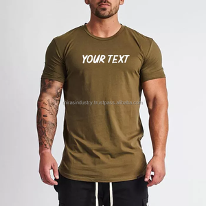Summer Wear T-shirts de couleur unie pour hommes T-shirts à manches courtes pour hommes T-shirts à col rond pour hommes - Product Image 5