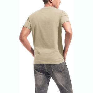 T-shirt décontracté streetwear pour homme, 100% coton, manches courtes, respirant, avec logo personnalisé sur le devant, coupe oversize - Product Image 5