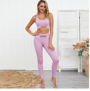 Ensemble de sport pour femmes, 2 pièces, soutien-gorge de yoga et pantalon, tenue de sport, vêtements de course, tenue de fitness, vêtements de sport - Product Image 4