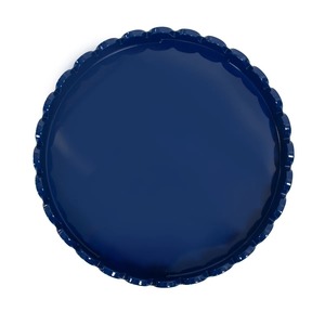 Plateau en bois design bleu à bords incurvés pour servir des boissons, des aliments, dans la salle à manger, la cuisine, l'hôtel, sur la table basse et comme plateau décoratif ou cadeau. - Product Image 3