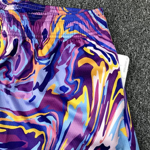 Men's Vibrant Geometric Print Mid Drawstring Board Shorts Quick Dry Breathable Spandex Polyester Swim Trunks Casual Beach Shorts - Product Image 3