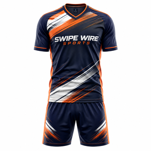 เสื้อฟุตบอลผู้ใหญ่แบบยูนิเซ็กซ์ โพลีเอสเตอร์ 100% พิมพ์ลายดิจิตอล ชื่อทีมและหมายเลข คอวี แขนสั้น ยืดหยุ่นได้ น้ำหนัก 140 กรัม ทรงปกติ - Product Image 5