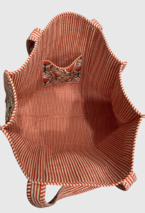 Sac fourre-tout en coton brodé bohème avec motif floral, ouverture supérieure, sac de shopping toutes saisons, style féminin - Product Image 3