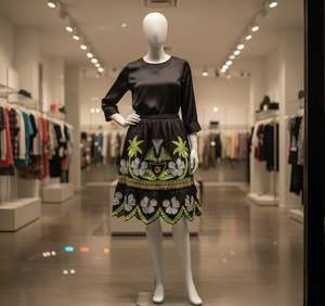 Falda de Moda Micronesiana Personalizada de Alta Calidad con Bordado Hawaiano y Polinesio para Mujer - Product Image 1