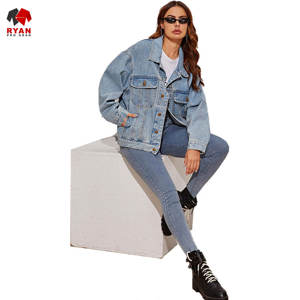 Chaqueta Vaquera Personalizada Ryan Pro Gear para Mujer, Tejido Transpirable y Cómodo con Logotipo Personalizado, Cuello Camisero - Product Image 2