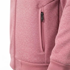 Men's <b>Pink</b> Hooded <b>Tracksuit</b> Full Sleeve Zipper Closure Casual Autumn Wear Regular Fit Side Pockets Solid Color Polyester - Product Image 5