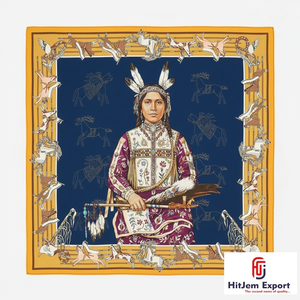 Écharpes personnalisées haut de gamme, design imprimé, foulard de mode, hijab, châle, écharpe carrée effet soie, distribution en gros - Product Image 5