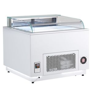 Commercial Open Air Merchandiser <b>Refrigerator</b> 3.1 Cu. Ft. Shelving Display Cooler with Fan Cooling and LED Lighting - Product Image 1