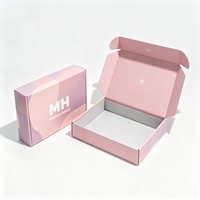 Individuelles Logo Rosa Umweltfreundliche Faltbare Versandbox mit Prägung für Socken Kosmetik & Bekleidungsverpackung OEM/ODM