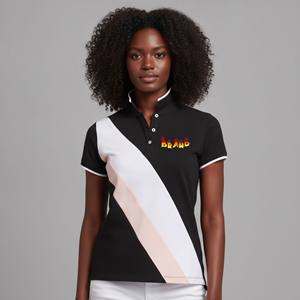 Camiseta Polo Moderna para Mujer, 200 GSM, Algodón y Poliéster, Ligera, Transpirable, Fácil de Cuidar, Informal, OEM, Marca Privada - Product Image 1