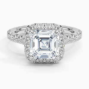 BOJ <b>Ring</b> 070 Asscher Cut 925 Silver Estelle Halo Solitaire Diamond <b>Ring</b> 2ct D Color VVS1 Moissanite GRA Certified Low Price - Product Image 1