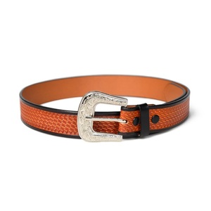 Cinturón de Cuero Occidental Unisex de Grano Completo con Estilo Versátil y Hebilla Metálica Plateada con Grabado Floral, Cinturones Vaqueros - Product Image 2