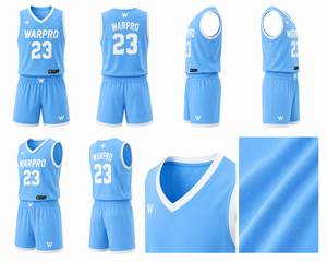 Custom WARPRO Basketball Tank Top and Shorts Set High Performance Moisture Wicking Quick Dry Sublimation Printed <b>athletic</b> - Product Image 5
