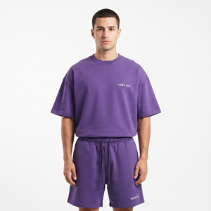 Hot Selling Summer Custom LOGO Plus Size Men's <b>T</b>-shirts Casual Sports <b>Track</b> Suit Biker Men Short Sets - Product Image 5