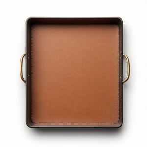 Colección de bandejas de servicio de cuero de lujo Crown Heritage diseñada para comedores elegantes, salas ejecutivas y salones sofisticados. - Product Image 1
