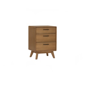 Gabinete de Acento Premium de 3 Cajones en Nogal Tennessee Claro con Patas de Madera Sólida y Chapa de Acacia para Oficinas Ejecutivas y Espacios de Lujo - Product Image 1