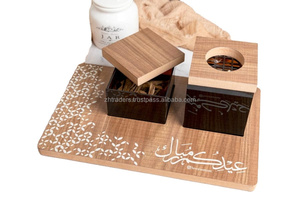 Nuevo diseño árabe grabado con alta calidad Ramadán Eid especial de madera Mubkhar Bakhoor quemador incienso Set - Product Image 6