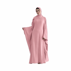 Wholesale Modest <b>Abaya</b> Set For Women Full Sleeve Maxi Length Matching Hijab Full Coverage Soft Breathable Fabric - Product Image 1