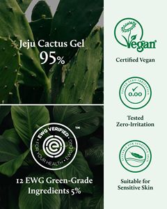 Gel apaisant au cactus YADAH 250 mL, hydratant, apaisement instantané, non collant, gel rafraîchissant transparent pour tous types de peau - Product Image 4