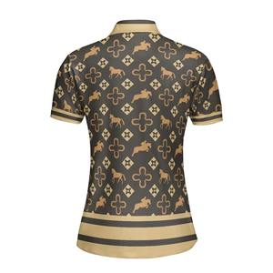 Chemise polo femme unie, design classique, chemise polo femme à col rayé, chemise polo femme légère pour l'été - Product Image 2