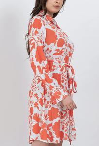 Robe midi décontractée pour femme la plus vendue, avec col et boutons, légère et confortable, idéale pour le bureau, disponible à la vente - Product Image 2