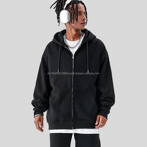 Fabricantes de ropa, sudaderas con capucha de algodón de alta calidad con cremallera completa, Sudadera con capucha de felpa en blanco liso, sudaderas con capucha con cremallera completa para hombres - Product Image 5