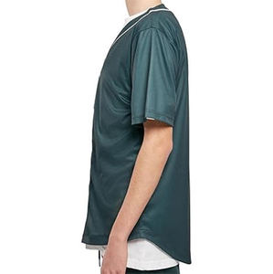 Maillot de baseball pour homme à 6 boutons, col blanc, fermeture frontale, tenue athlétique, style équipe, haut de sport urbain - Product Image 5