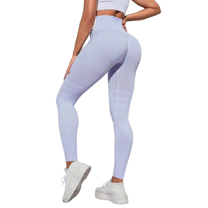 <b>Women</b> Compression Stretchy Non See Through Girls Clothing <b>Leggings</b> Tie Dye Ombre Ribbed Seamless Scrunch <b>Legging</b> Wholesale - Product Image 1