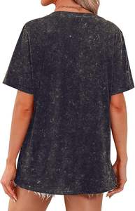 Camiseta de mujer de corte ajustado con lavado ácido, transpirable, de secado rápido, hecha a medida, elegante, nuevo diseño, colores personalizados OEM, transpirable - Product Image 6