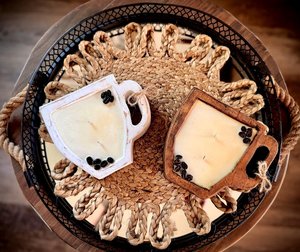 Cup Shape Premium Rustic Wooden <b>Candle</b> Bowl Decorative Dough Bowl Wax Vessel for Home Fragrance and Event Decoration - Product Image 5