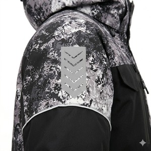 Camisa Larga de Pesca para Hombre, 100% Poliéster, Transpirable, Impermeable, con Estampado de Camuflaje por Sublimación, Cierre de Cremallera con Capucha, UPF 50 - Product Image 4
