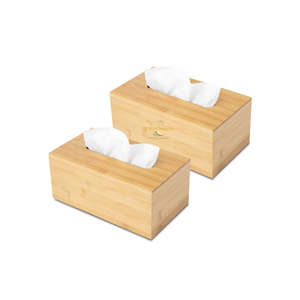 Cubierta Ecológica para Caja de Pañuelos de Madera con Acabado Natural para Decoración Sostenible del Hogar - Product Image 1
