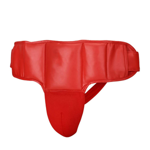 Groin Guard Ergonomic Sports Support Gear Leather PU Material Adjustable Comfortable Cushion Protection <b>Boxing</b> Training Private - Product Image 1