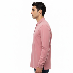 Camisa Polo de Manga Larga para Hombre, Personalizada al por Mayor, de Algodón Piqué, Corte Ajustado, Informal, para Otoño, Negocios, Golf, con Logotipo Personalizado OEM - Product Image 6