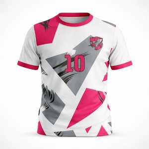 เสื้อกีฬาอีสปอร์ตแบบยูนิเซ็กซ์ ผ้าโพลีเอสเตอร์สั่งทำได้ ระบายอากาศได้ดี น้ำหนักเบา แห้งเร็ว พิมพ์ลายแบบซับลิเมชั่น คอกลม - Product Image 1