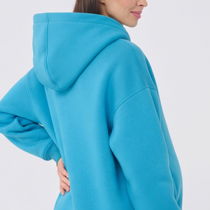 Drop Shoulder Maternity Hoodie Women Pregnancy <b>Zipper</b> Oversized Maternity Hoodies Ladies 550gsm Fleece Cotton Maternity Hooded - Product Image 6