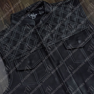 Moto équitation hiver toile cuir gilet hommes fermeture à glissière imperméable décontracté confortable vente chaude - Product Image 4