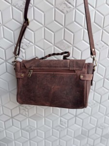 Handmade Genuine <b>Leather</b> <b>Messenger</b> <b>Bag</b> Hot Sale Stylish Handbag Vintage Shoulder Strap Brown Colour Multi Uses Durable <b>Bag</b> - Product Image 2