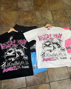 T-shirts en coton surdimensionnés imprimés en 3D pour hommes, manches courtes, impression personnalisée, t-shirt décontracté pour hommes, streetwear, t-shirt imprimé à l'écran - Product Image 1