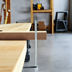 Vis à bois métriques à double extrémité PDC, tête fendue, acier au carbone zingué, classe 4.8 et 6.8, filetage partiel, norme DIN, modèle 15 - Product Image 1