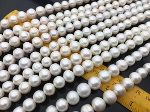 Perlas de Agua Dulce Redondas Blancas AA de 11-12 mm, Cultivadas Naturalmente, en Hilo Suelto para la Fabricación de Joyas, Suministros al por Mayor - Product Image 3