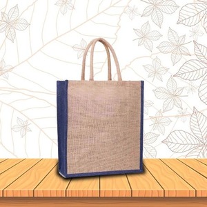 Sac en jute uni écologique de taille moyenne pour les courses, l'emballage de cadeaux, l'emballage de détail et le transport quotidien, disponible au meilleur prix - Product Image 1