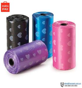 S-shape Handle Trash <b>Bag</b> with Star Seal Bottom Heavy Duty Perforated on Roll With Factory Wholesales Price - Product Image 4