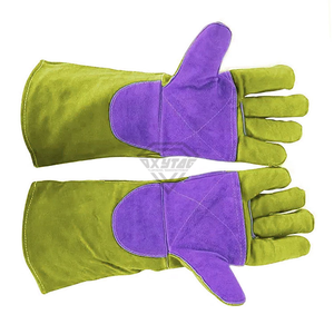 Gants de soudure en cuir personnalisés, résistants à la chaleur, en cuir de vachette pleine fleur, gants de travail de sécurité à manchette longue, équipement de protection industriel - Product Image 2