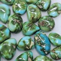Lot de cabochons en turquoise dorée naturelle du Sonora, vente en gros de pierres précieuses turquoise du Sonora pour la création
