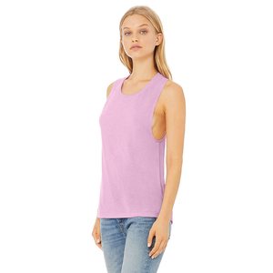 Bella Canvas Lace Women's <b>Flowy</b> Scoop Muscle Tank <b>Top</b> Cotton Bamboo Fiber Breathable Eco-Friendly Summer Crop OEM services - Product Image 5