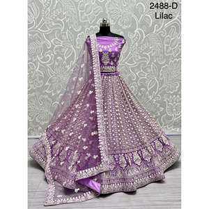 Collections de velours de vêtements de mariée indiens pour la mariée avec le travail de Zarkhan par Fabzone - Product Image 4
