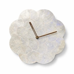Superbe offre : horloge murale en nacre durable, mosaïque de coquillages, décoration naturelle, horloge décorative - Product Image 1