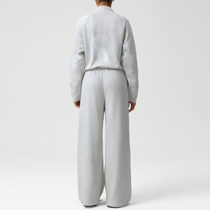 Ensemble deux pièces décontracté pour homme, taille haute, coupe large, respirant, coupe-vent, pour le yoga et le sport, automne-hiver, teint uni, haute qualité - Product Image 3