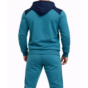 Ensemble de survêtement décontracté d'hiver personnalisé pour homme, avec sweat à capuche zippé et pantalon de jogging, doublure polaire de haute qualité, vêtements de sport - Product Image 3